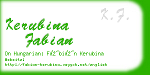 kerubina fabian business card